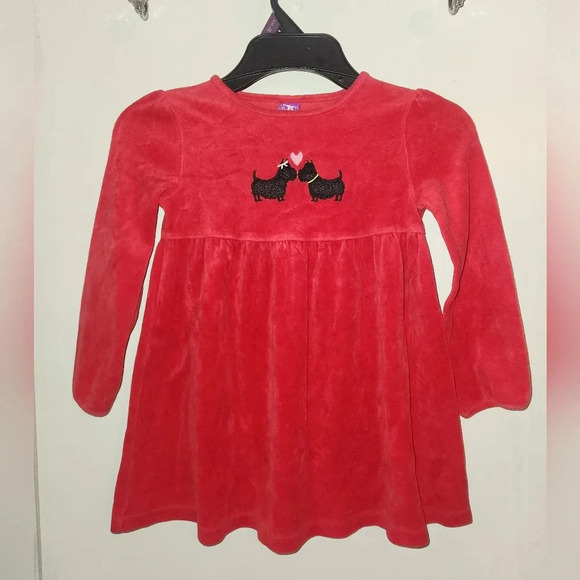 Velvet scottie dog dress heart love 6 girls - Picture 2 of 5